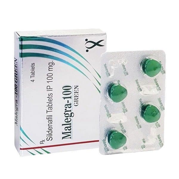 Malegra 100mg Green - Sildenafil 100mg