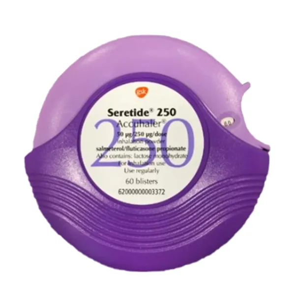 Round Purple Inhaler – Salmeterol/Fluticasone