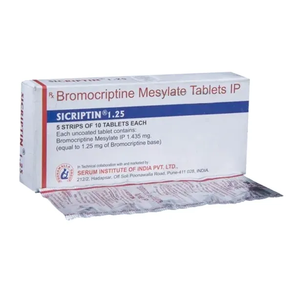 Sicriptin 1.25mg – Bromocriptine Tablet