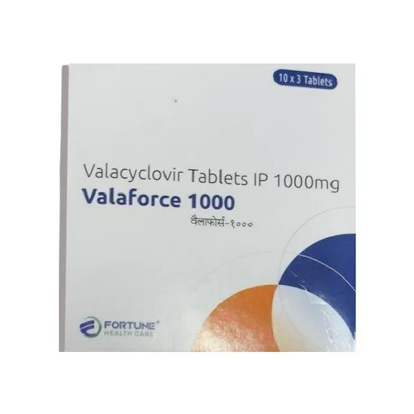 Valacyclovir 1000mg - Valaforce 1000mg Tablet