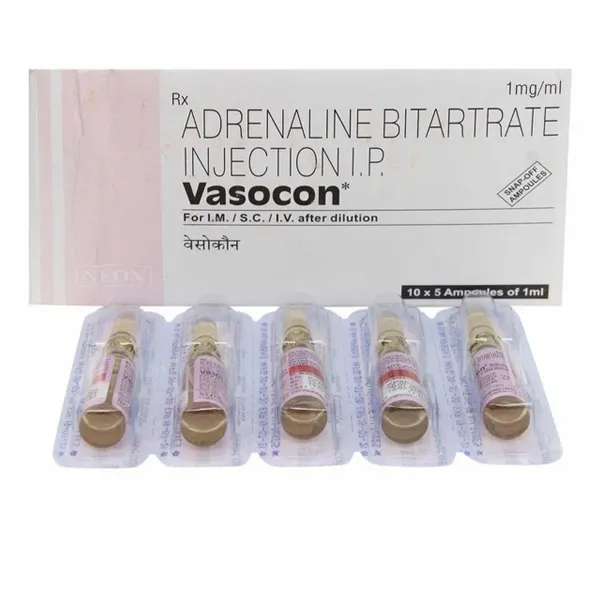 Vasocon Injection 1mg - Adrenaline Epinephrine