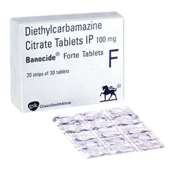 Banocide Forte 100mg - Diethylcarbamazine 100mg