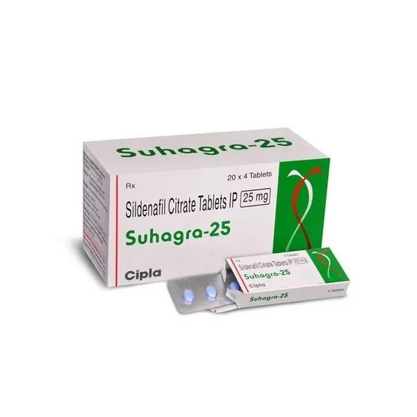 Suhagra 25mg Tablet - Sildenafil 25mg