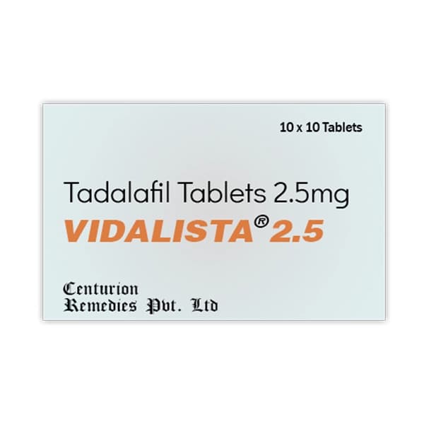 Vidalista 2.5mg - Tadalafil 2.5mg